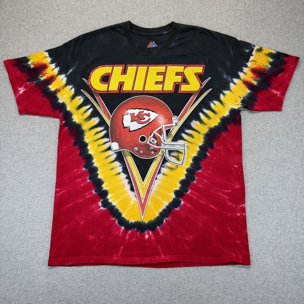 Majestic Kansas City Chiefs Tie Dye Graphic T-Shirt Men’s XL